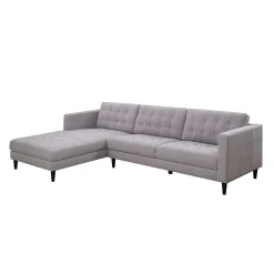 Sectionnel avec chaise longue à gauche - gris
