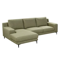 Sectionnel avec chaise longue à gauche - vert