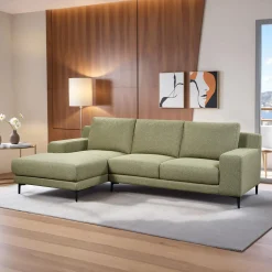 Sectionnel avec chaise longue à gauche - vert