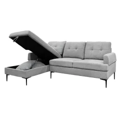 Sectionnel avec chaise longue à gauche et rangement