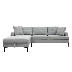 Sectionnel avec chaise longue à gauche et rangement