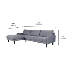 Sectionnel avec chaise longue à gauche