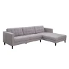 Sectionnel avec chaise longue à droite - gris