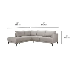 Sectionnel avec chaise longue à gauche