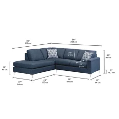 Sectionnel avec chaise longue à gauche