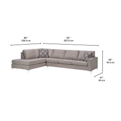 Sectionnel avec chaise longue à gauche