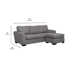 Sectionnel avec chaise longue réversible