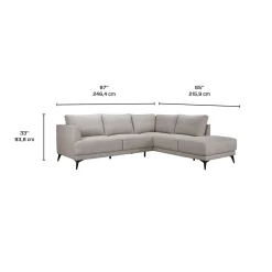 Sectionnel avec chaise longue à droite