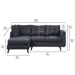 Sectionnel avec chaise longue à gauche