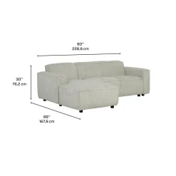 Sectionnel avec chaise longue à gauche
