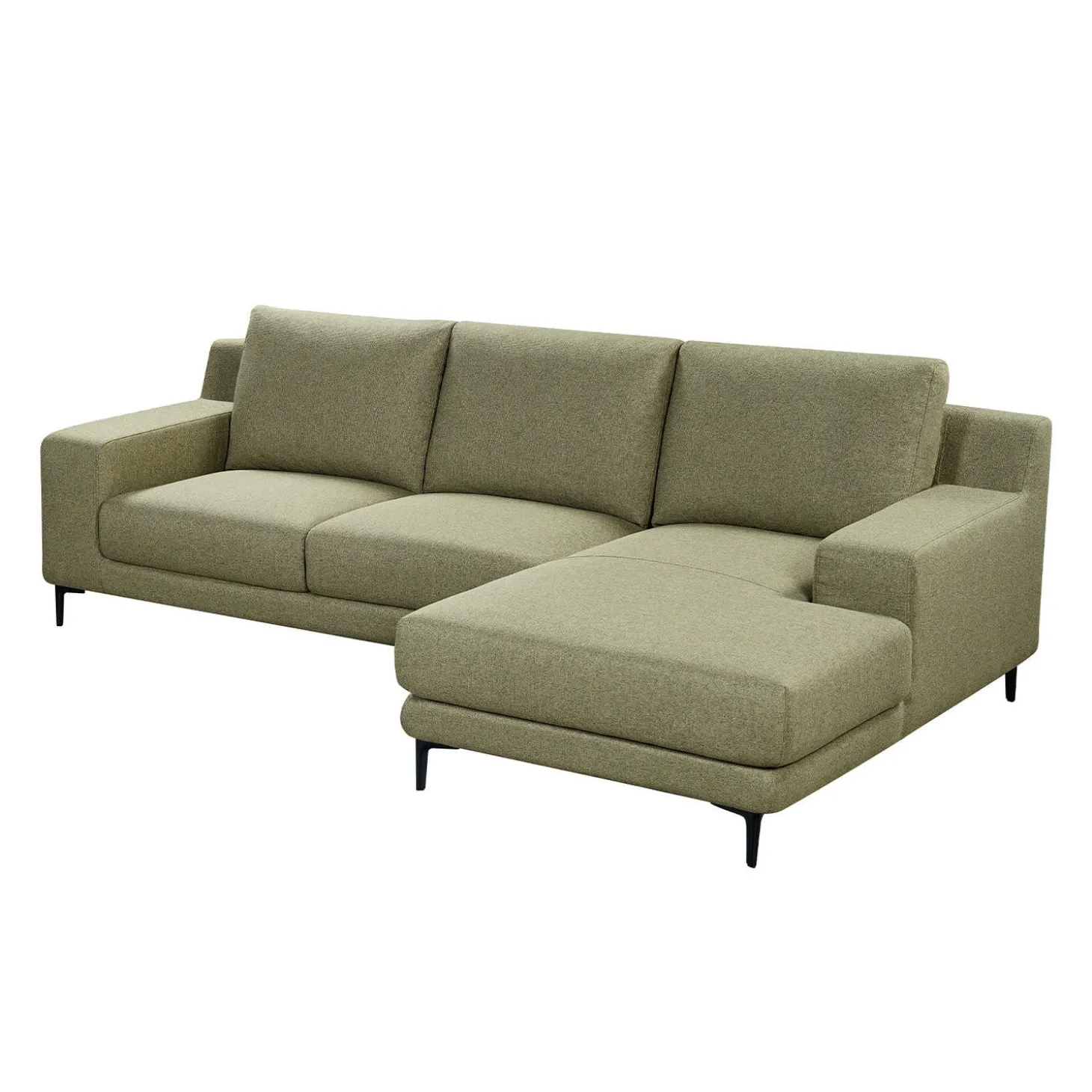 Sectionnel avec chaise longue à droite - vert