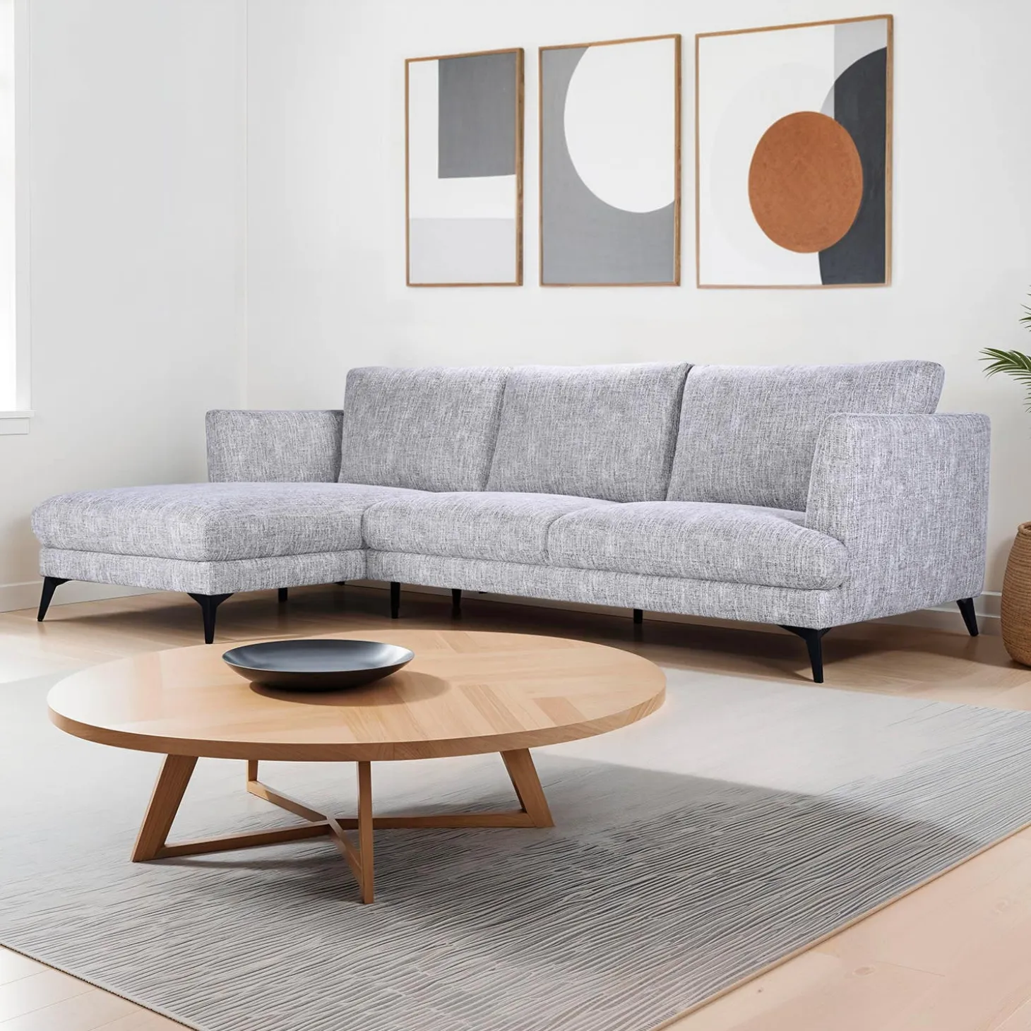 Sectionnel avec chaise longue à gauche