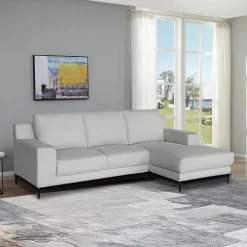 Sectionnel avec chaise longue à droite - beige