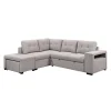 Sectionnel convertible avec chaise longue, rangement et 2 ottomans amovibles