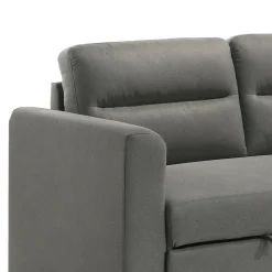 Sectionnel convertible et réversible avec rangement - gris
