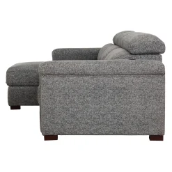 Sectionnel convertible électrique à sièges coulissants et chaise longue avec rangement