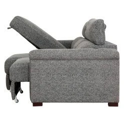 Sectionnel convertible électrique à sièges coulissants et chaise longue avec rangement