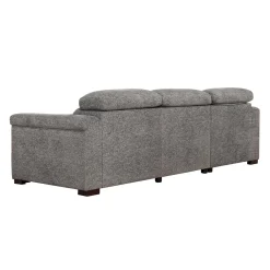 Sectionnel convertible électrique à sièges coulissants et chaise longue avec rangement