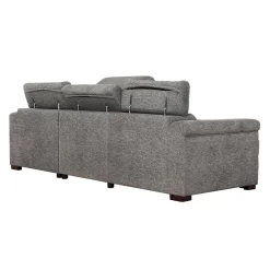 Sectionnel convertible électrique à sièges coulissants et chaise longue avec rangement