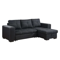 Sectionnel convertible réversible avec rangement