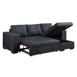 Sectionnel convertible réversible avec rangement