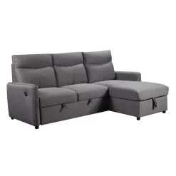 Sectionnel convertible réversible avec prises USB