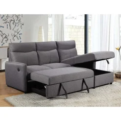 Sectionnel convertible réversible avec prises USB
