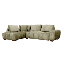 Sectionnel de style guimauve avec chaise longue à gauche - sauge