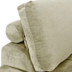 Sectionnel de style guimauve avec chaise longue à gauche - sauge