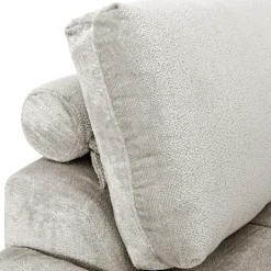 Sectionnel de style guimauve avec chaise longue à gauche - gris