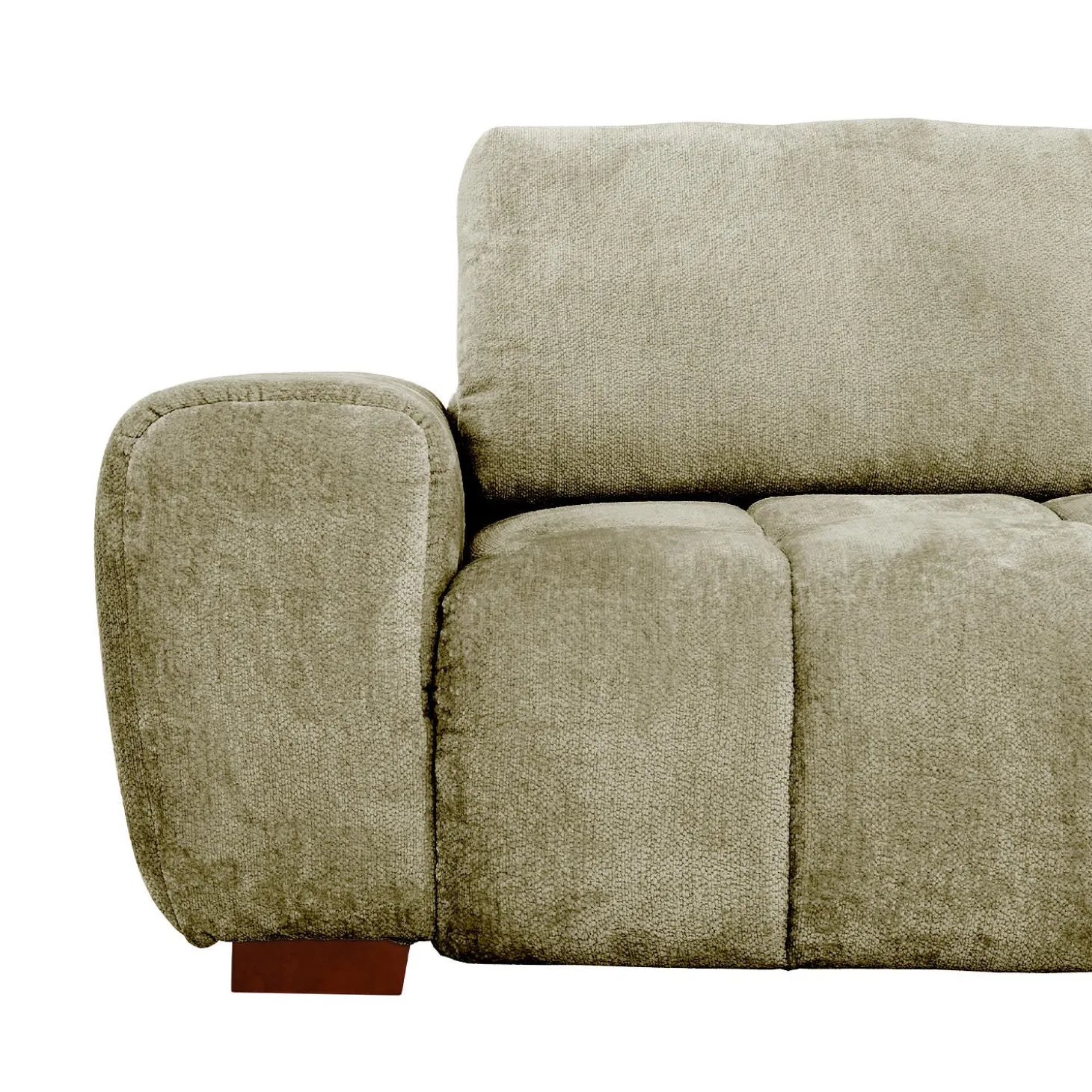 Sectionnel de style guimauve avec chaise longue à droite - sauge