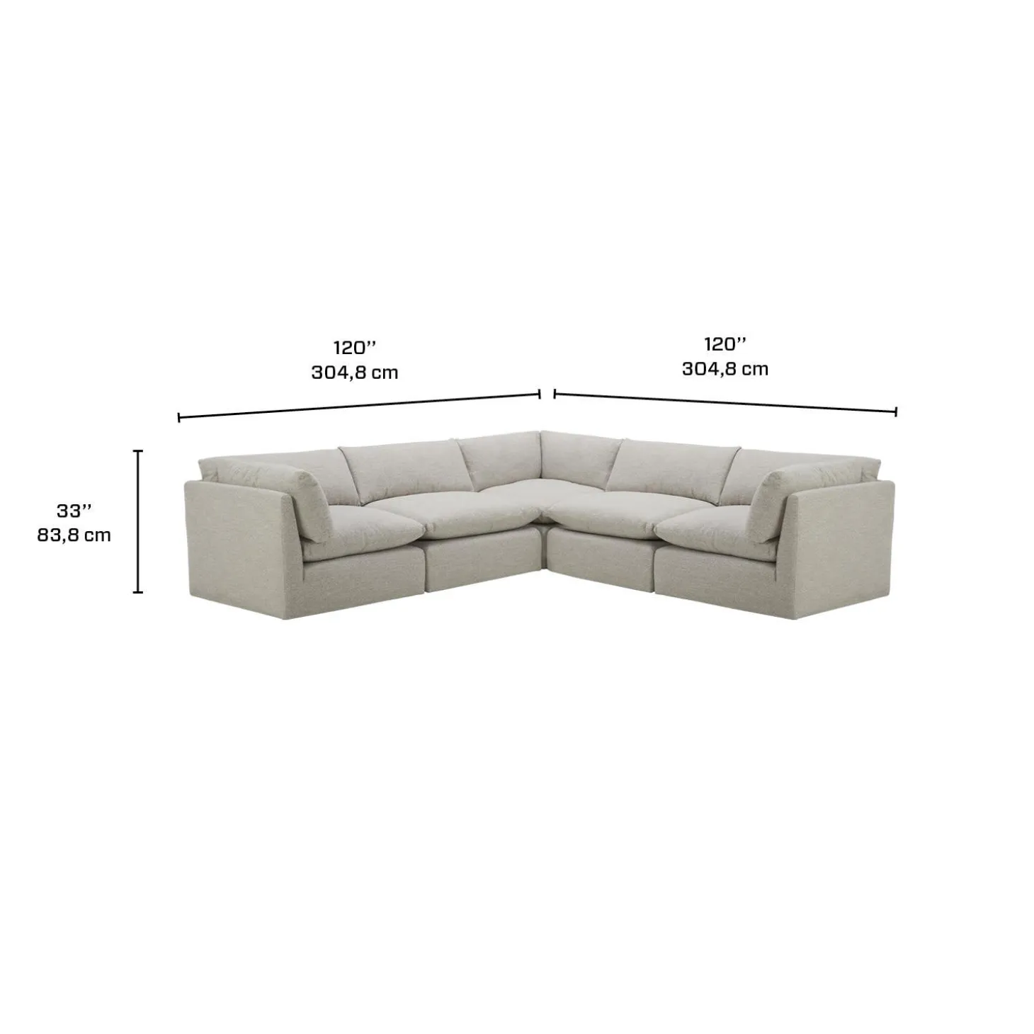 Sectionnel modulaire - 5 mcx