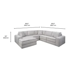Sectionnel modulaire avec chaise longue à gauche - 5 mcx