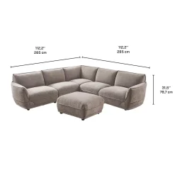 Sectionnel modulaire avec ottoman - 6 mcx