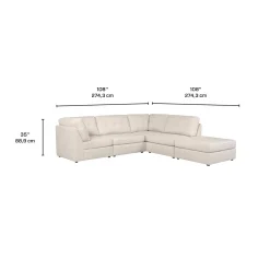 Sectionnel modulaire avec ottoman - 5 mcx