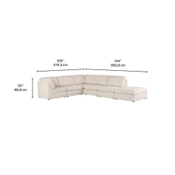Sectionnel modulaire avec ottoman - 6 mcx