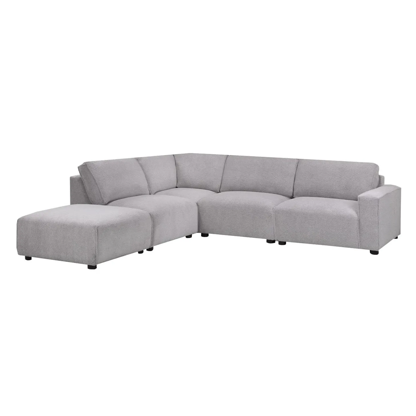 Sectionnel modulaire avec ottoman apposé au siège de gauche - 5 mcx