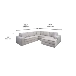 Sectionnel modulaire avec chaise longue à droite - 5 mcx