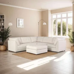 Sectionnel modulaire avec ottoman - 6 mcx