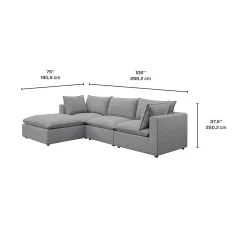 Sectionnel modulaire avec ottoman - 4 mcx
