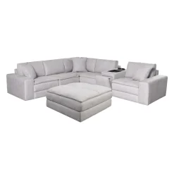 Sectionnel modulaire avec console et ottoman - 6 mcx