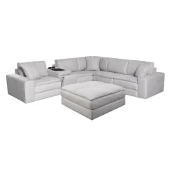 Sectionnel modulaire avec console et ottoman - 6 mcx