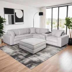 Sectionnel modulaire avec console et ottoman - 6 mcx