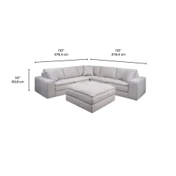 Sectionnel modulaire avec ottoman - 5 mcx