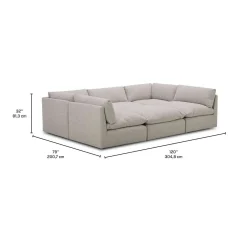Sectionnel modulaire convertible - 6 mcx