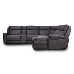 Sectionnel modulaire inclinable avec siège rabattable, chaise longue avec rangement etconsole - 6 mcx