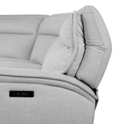 Sectionnel modulaire inclinable électrique, appuis-tête ajustables et console avec système audio - 5 mcx