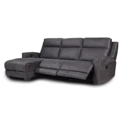 Sectionnel modulaire inclinable et chaise longue avec rangement - 3 mcx