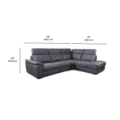 Sectionnel modulaire inclinable électrique avec appuis-tête ajustables - 4 mcx