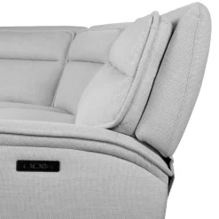 Sectionnel modulaire inclinable électrique, appuis-tête ajustables, console avec système audio et siège avec dossier rabattable - 6 mcx